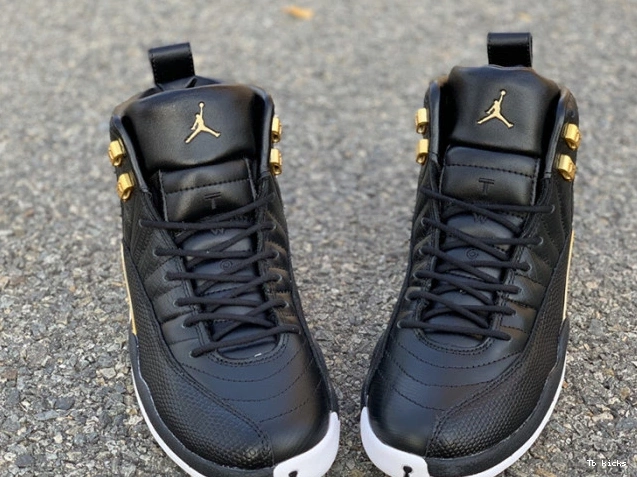 Rep TBK Retro AO6068-007 'Reptile' Black Air Gold-White Jordan 12 Metallic 0731